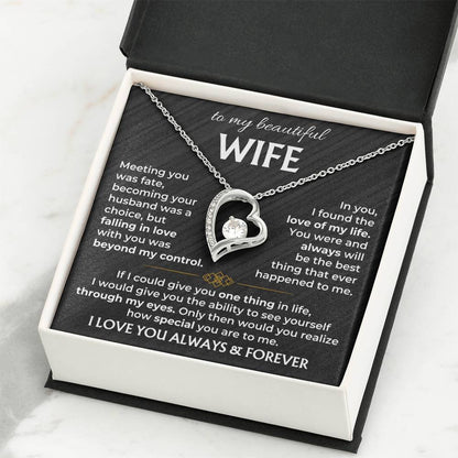 Valentine’s Day Gift for Wife - Emotional Jewelry from Husband for Anniversary Too - Forever Love Necklace
