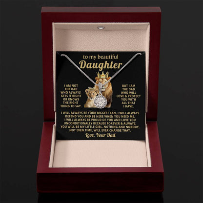 To My Daughter Necklace - Best Surprise Gift for Daughter from Dad for Graduation, Birthday & Christmas - Eternal Hope Necklace