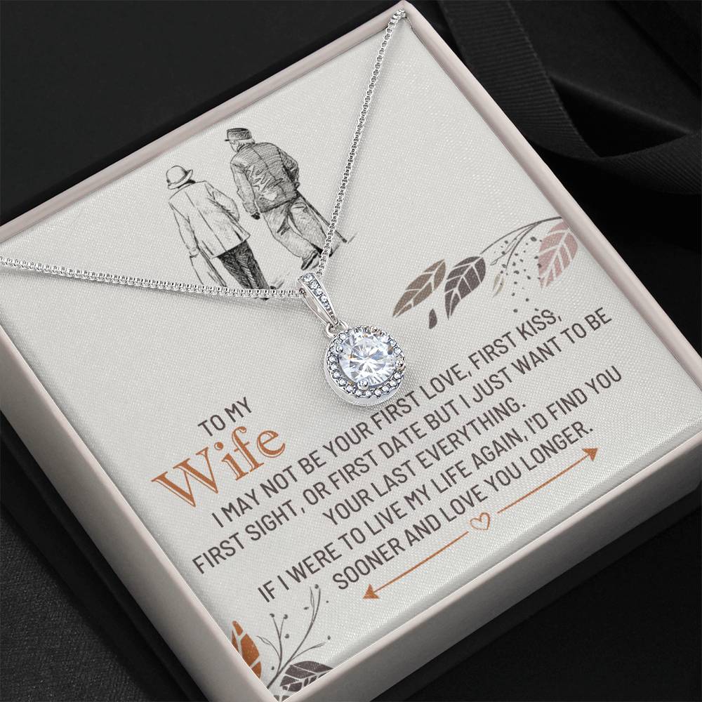 To My Wife Necklace - Sweet Emotional Gift for Wife from Husband on Birthday, Anniversary & Valentine’s Day - Eternal Hope Necklace