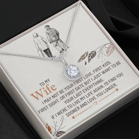 To My Wife Necklace - Sweet Emotional Gift for Wife from Husband on Birthday, Anniversary & Valentine’s Day - Eternal Hope Necklace