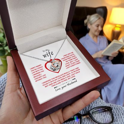 To My Wife Necklace - Loving Gift from Husband for Valentine’s Day, Birthday & Anniversary - Crown Pendant Necklace