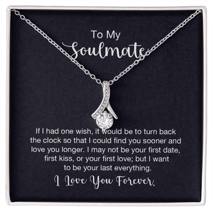 To My Soulmate Necklace - Long Distance Soulmate Gift for Valentine’s Day & Special Days - Alluring Beauty Necklace
