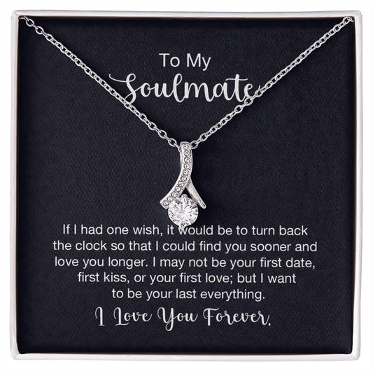 To My Soulmate Necklace - Long Distance Soulmate Gift for Valentine’s Day & Special Days - Alluring Beauty Necklace