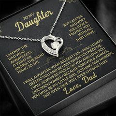 Father Daughter Chain Necklace, Special Jewelry Gift with Loving Message, Timeless Keepsake for Her, To My Daughter