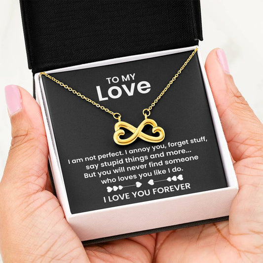 Love Gift for Wife from Husband - Sentimental Jewelry for Valentine’s Day, Anniversary, Birthday & Christmas - Endless Love Necklace