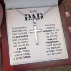 To My Dad Necklace - You've always been the one - Gift for Dad - Artisan Cross Necklace