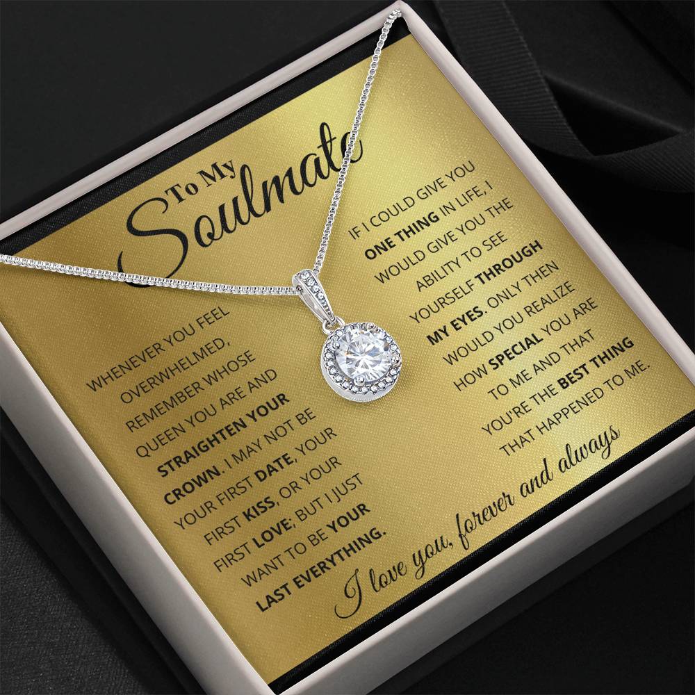 To My Soulmate Necklace - Best Gift for Soulmate for Valentine’s Day & Beyond - Eternal Hope Necklace