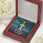 To My Son Necklace - Receive the impossible - Artisan Cross Necklace