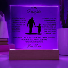 Custom Acrylic Table Gift for Daughter, Personalized Memory Keepsake, To My Daughter