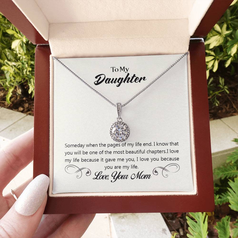 To My Daughter Necklace – Daughter Celebration Jewelry: Graduation, Birthday – Eternal Hope Necklace