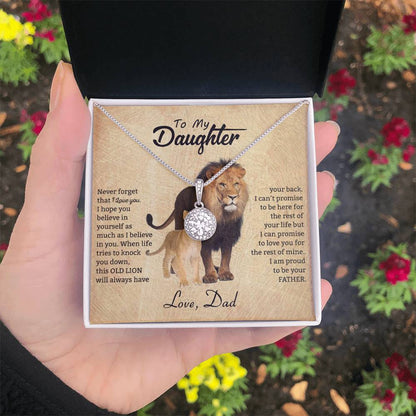 To My Daughter Necklace - Emotional Jewelry from Dad to Celebrate Love Every Day & Always - Eternal Hope Necklace
