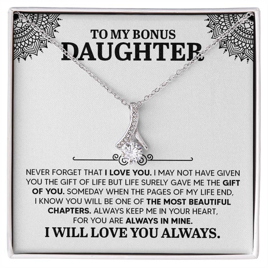 To My Daughter Necklace – Birthday Christmas Gift Necklace for Daughter – Alluring Beauty Necklace