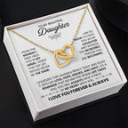 Birthday Gift for Daughter - Interlocking Hearts Necklace for Her