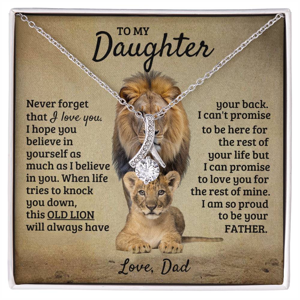 To My Daughter Necklace - I am so proud to be your father - Daughter Gift from Dad - Alluring Beauty Necklace
