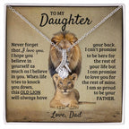 To My Daughter Necklace - I am so proud to be your father - Daughter Gift from Dad - Alluring Beauty Necklace