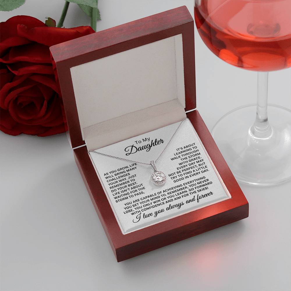 To My Daughter Necklace - I love you always and forever - Eternal Hope Necklace