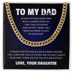 To My Dad Necklace Gift from Daughter - Cuban Link Chain
