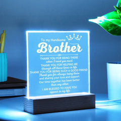 Brother Definition Gift, Acrylic Desk Light with Meaningful Words, To My Brother