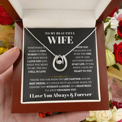 Elegant Mother’s Day Jewelry Necklace, Special Gift, Symbol Of Love And Care, To My Beautiful Wife