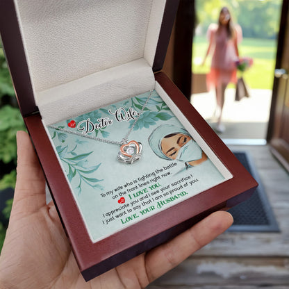 Sentimental Gift for Doctor Wife - Emotional Husband-to-Wife Jewelry for Birthday, Christmas & Valentine’s Day - Crown Pendant Necklace