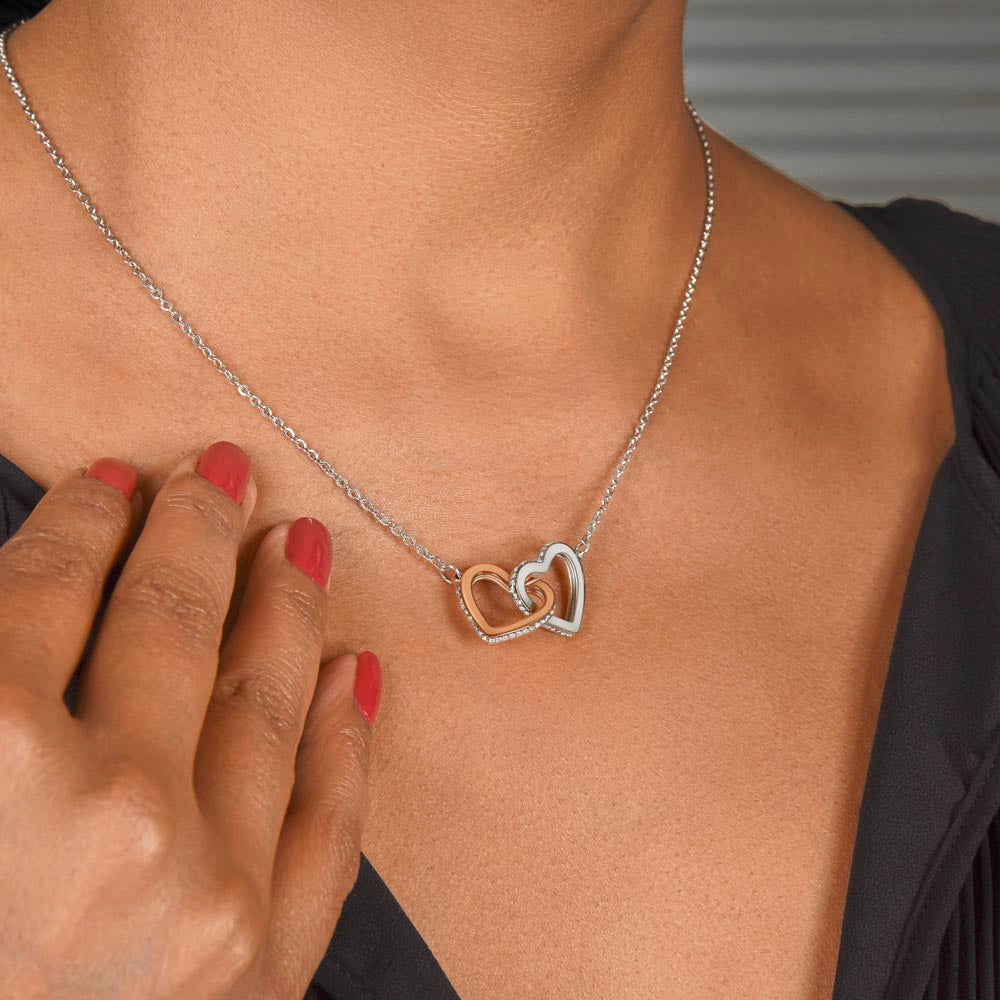 To My Wife Necklace - Perfect Romantic Gift from Husband - Interlocking Hearts Necklace