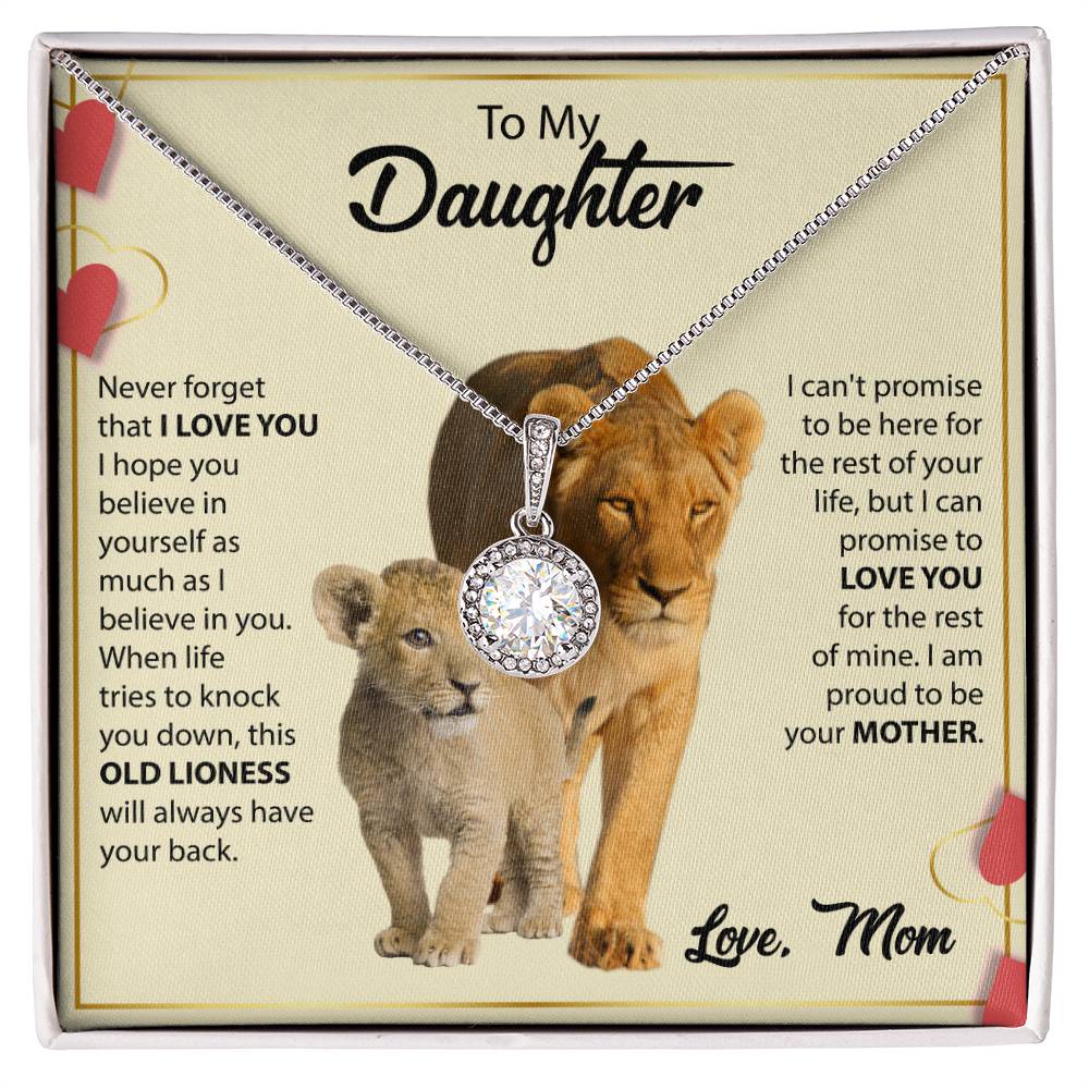 To My Daughter Necklace - Heartfelt Gift from Mom for Birthday, Graduation & Proud Mom Moments - Eternal Hope Necklace