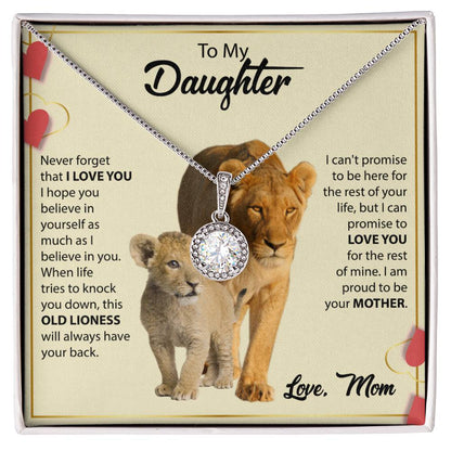 To My Daughter Necklace - Heartfelt Gift from Mom for Birthday, Graduation & Proud Mom Moments - Eternal Hope Necklace