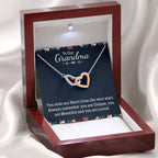 To Our Grandma Necklace - You stole our heart from the very start - Interlocking Hearts Necklace