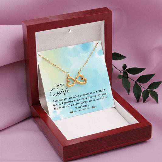 To My Wife Necklace - Touching Romantic Gift for Wife from Husband for Christmas, Anniversary & Valentine’s Day - Endless Love Necklace