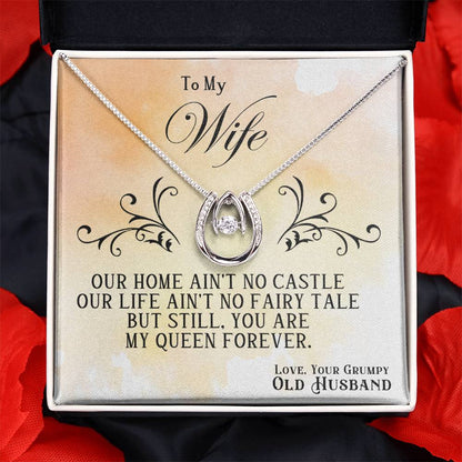 To My Wife Necklace - Best Surprise Gift for Wife from Husband for Anniversary, Christmas & Valentine’s Day - Lucky In Love Necklace