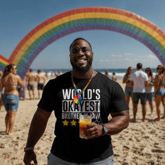World’s Okayest Brother-in-Law T-Shirt – Funny Star Rating Graphic Tee for Men