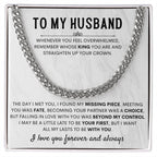 Wife to Husband Gift – Cuban Link Chain – Birthday & Anniversary Gift for Him