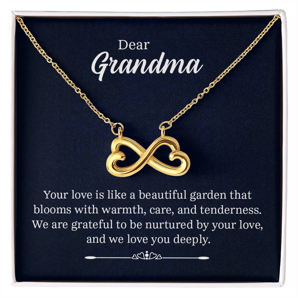 Dear Grandma - Your love is like a beautiful garden - Grandma Gift - Endless Love Necklace