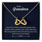 Dear Grandma - Your love is like a beautiful garden - Grandma Gift - Endless Love Necklace