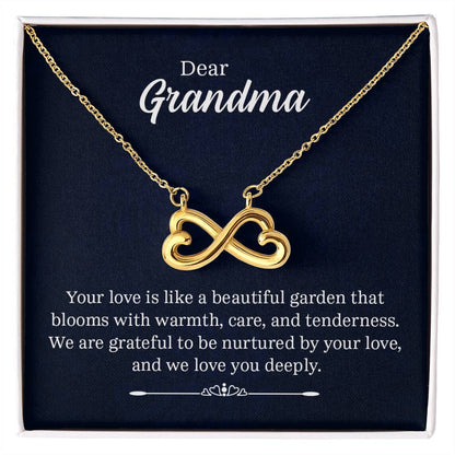 Dear Grandma - Your love is like a beautiful garden - Grandma Gift - Endless Love Necklace