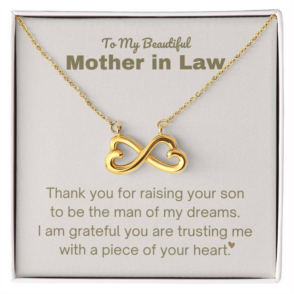 Mother In Law Gift - Thank you for raising the man of my dreams - Endless Love Necklace