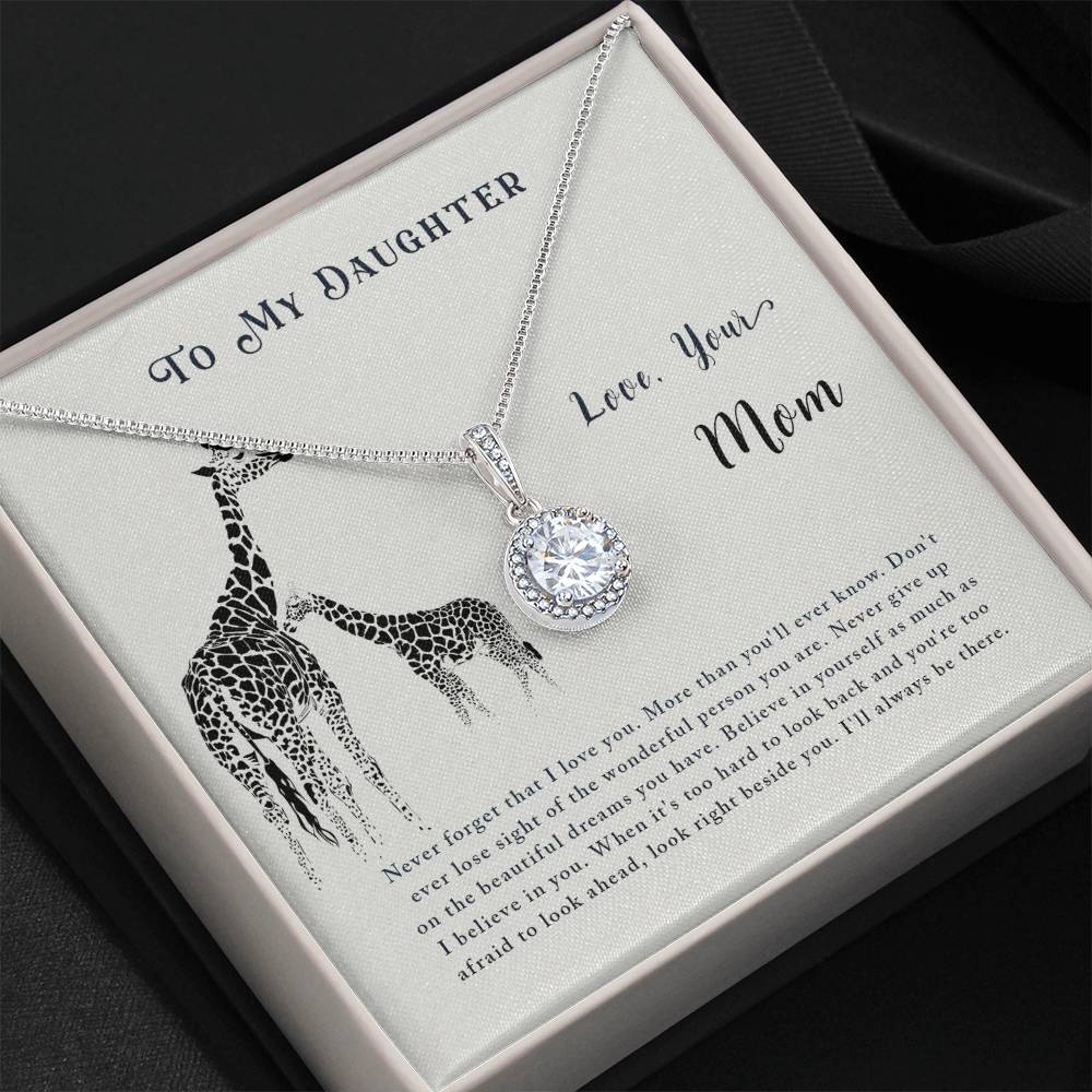 To My Daughter Necklace – Daughter’s Jewelry Gift by Mom – Eternal Hope Necklace