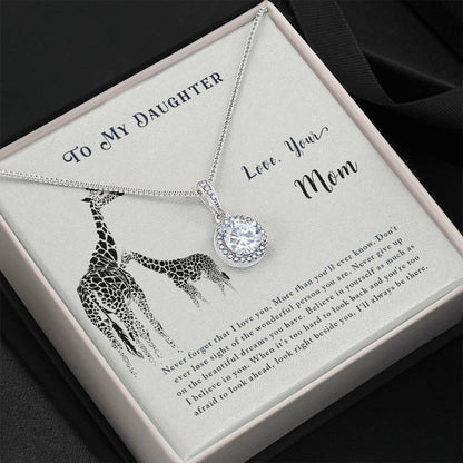 To My Daughter Necklace – Daughter’s Jewelry Gift by Mom – Eternal Hope Necklace