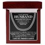 To My Amazing Husband – Birthday & Anniversary Cuban Link Chain