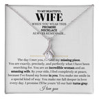 To My Beautiful Wife Necklace - Sweet Emotional Gift for Wife from Husband on Birthday, Anniversary & Valentine’s Day - Alluring Beauty Necklace