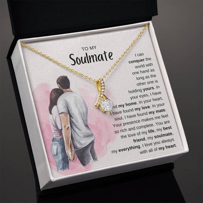 To My Soulmate Necklace - Perfect Gift for Romantic Celebrations & Appreciation Days - Alluring Beauty Necklace