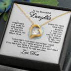 To My Daughter Necklace – Graduation & Christmas Gift from Mom – Forever Love Necklace
