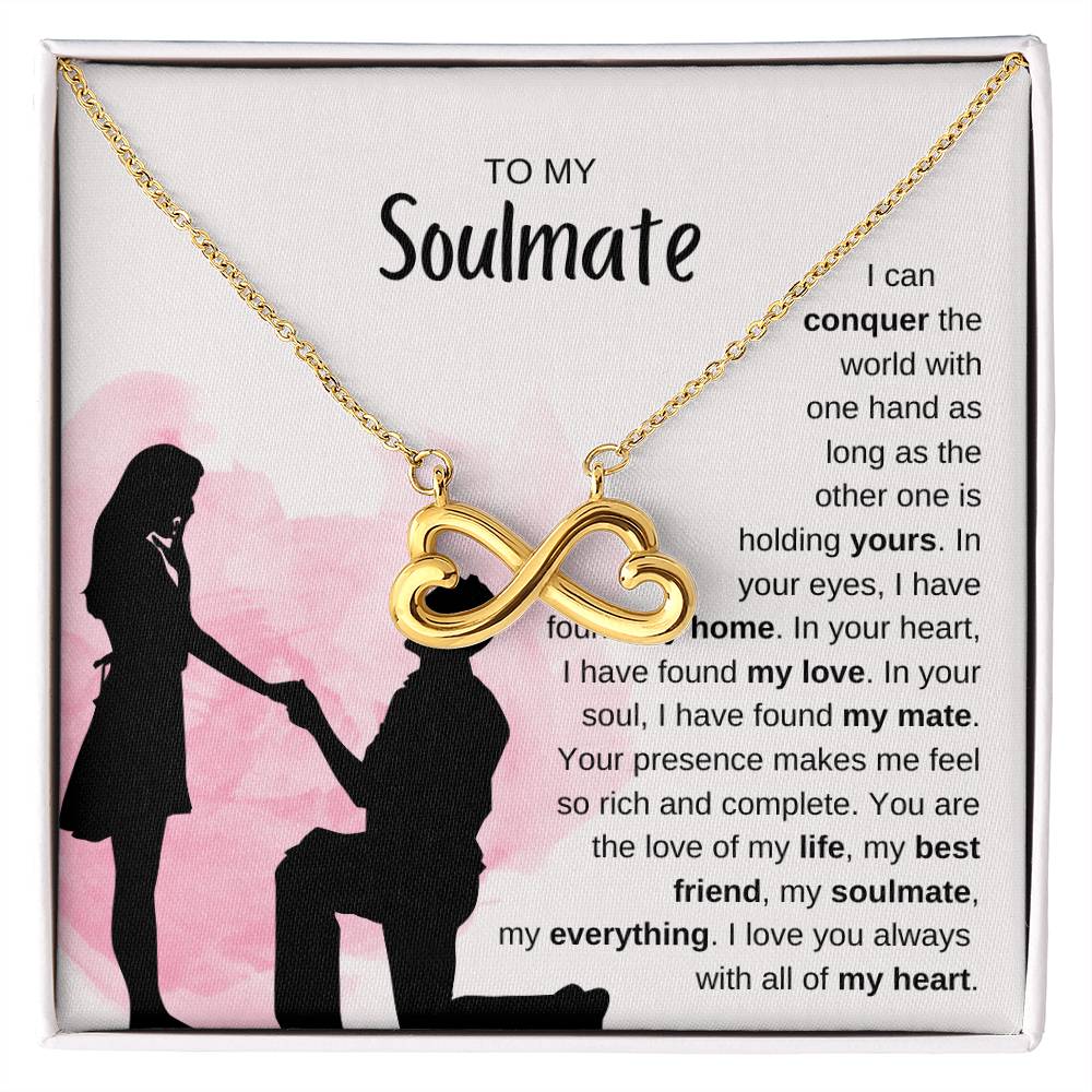To My Soulmate Necklace - Unique Soulmate Gift for Her for Birthdays & Surprise Moments - Endless Love Necklace