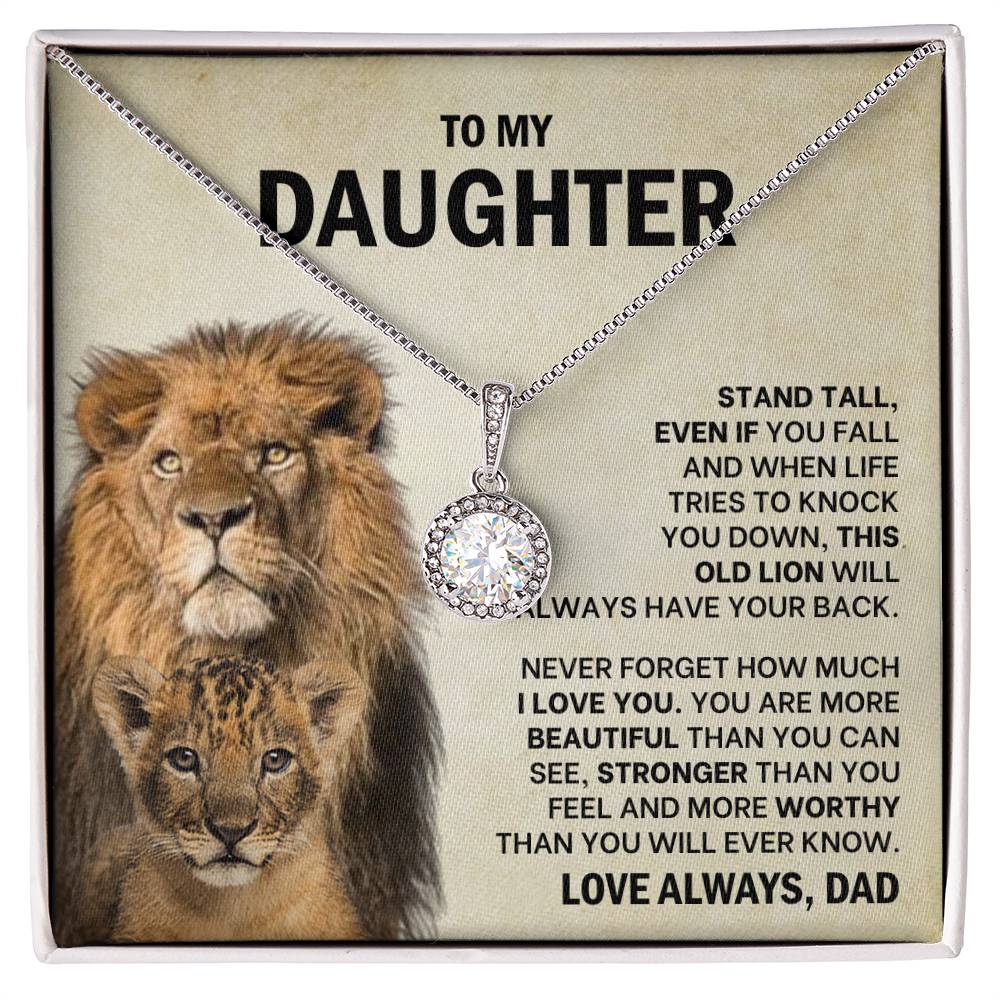 To My Daughter Necklace - Stand Tall - Dad to Daughter Gift - Eternal Hope Necklace