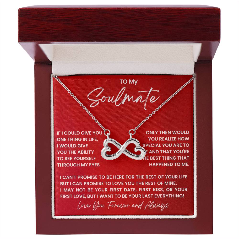 To My Soulmate Necklace - Unique Soulmate Gift for Her for Birthdays & Surprise Moments - Endless Love Necklace