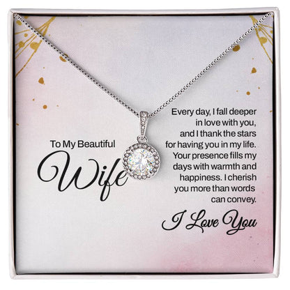 Thoughtful Gift for Wife - Emotional Jewelry from Husband for Anniversary, Birthday, Valentine’s Day & Holidays - Eternal Hope Necklace