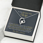 To My Smokin' Hot Wife - Birthday Gift from Husband - Romantic Jewelry for Valentine’s Day & Anniversaries - Forever Love Necklace