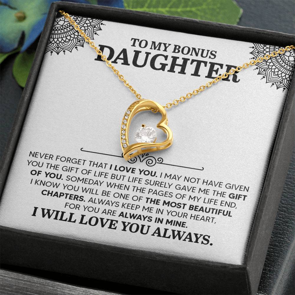 To My Daughter Necklace – Daughter Necklace for Graduation & Birthday Events – Forever Love Necklace
