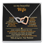 Thoughtful Romantic Wife Gift - Jewelry from Husband for Any Occasion - Interlocking Hearts Necklace