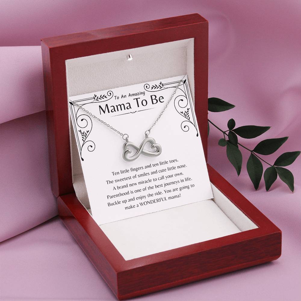 To An Amazing Mama To Be - Ten little fingers and ten little toes - Endless Love Necklace - Unique Gift for New Mom